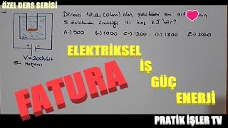 ELEKTRİKSEL İŞ GÜÇ VE ENERJİ ve FATURA HESAPLAMA tyt ayt fizik [upl. by Allveta530]