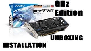 Unboxing  Installation of a MSI Radeon HD 7770 GHz Edition [upl. by Carrie]