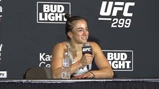 Maycee Barber Breaks Down UFC 299 Win Wants Alexa Grasso Rematch [upl. by Anerom]