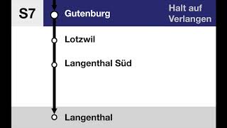 BLS Ansagen  S7 Huttwil – Langenthal [upl. by Uriah]