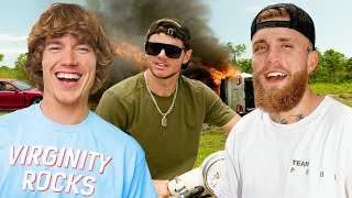 Destroying Cars with Jake Paul and Whistlin Diesel [upl. by Nayhr51]