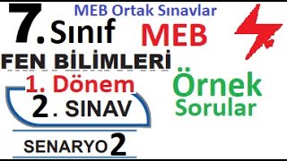 7 Sınıf  Fen Bilimleri  1 Dönem 2 Ortak Yazılı  Senaryo 2  2 yazılı  MEB Örnek Sınav Soru [upl. by Elurd895]