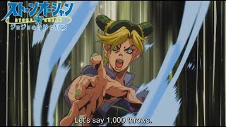 Jolynes 1000 Throw Ora Barrage HD 1080p  JJBA Part 6 Stone Ocean [upl. by Federico]