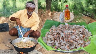 Prawn Gravy Recipe  Brandy drinking Village STYLE Cooking and Eating [upl. by Anear]