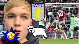 GREALISH SCREAMER  Aston Villa 40 Derby 1819 [upl. by Eemla877]