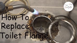 How to Replace Toilet Flange  DIY [upl. by Adoc]