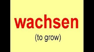 Irregular Verb of The Day quotwachsenquot to grow [upl. by Torbart878]