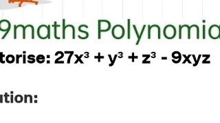 FactorisePolynomials9math [upl. by Nayk366]