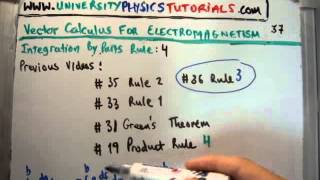 Vector Calculus for Electromagnetism 37  Integration by Parts Rule 4 [upl. by Mccollum238]