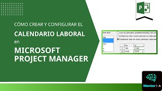 Cómo crear un calendario laboral en Project Manager [upl. by Eibber969]