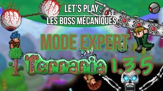 Terraria 135 MODE EXPERT 7  LES TROIS BOSS MÉCANIQUES FR [upl. by Enileuqcaj]