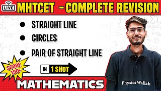 Straight Line amp Other Chapters in 1 Shot  Maths  MHTCET Complete Revision  Score 190 🔥 [upl. by Abana]