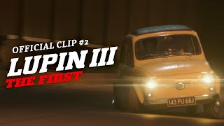 Lupin III The First Official Car Chase Clip GKIDS [upl. by Eirffej]