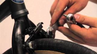 bmx bike installing a front brake  how to [upl. by Ezaria]