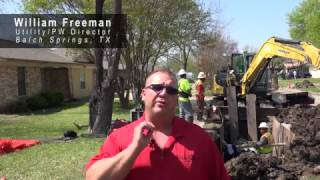 Prechlorinated Pipe Bursting in Texas Water Director Interview [upl. by Nahallac]