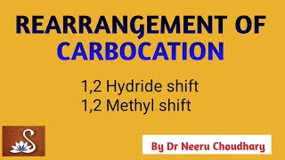 Rearrangement of Carbocation 12 Hydride shift amp 12 Methyl shift [upl. by Prinz]