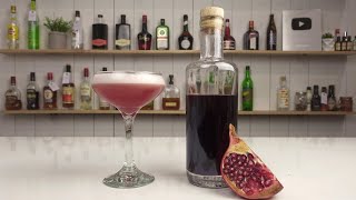 How to make DIY Grenadine  Pink Lady cocktail from TrufflesOnTheRocks [upl. by Nnaylloh]