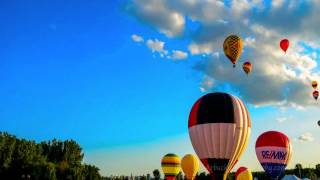 Gatineau Hot Air Balloon Festival  Montgolfieres de Gatineau 2012  Time Lapse [upl. by Pillyhp337]