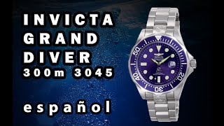 INVICTA GRAND DIVER 3045 300M RESEÑA [upl. by Plath]