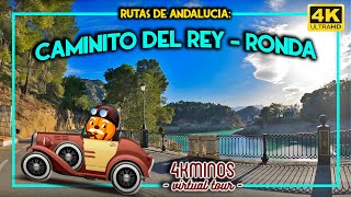 Ruta Caminito del Rey  Ronda  4K Driving Virtual Tour Spain 2022 [upl. by Dream]