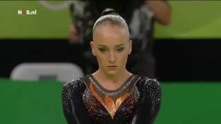 Rio Olympics 2016 Sanne Wevers wins gold on beam Dutch television [upl. by Lleunamme]