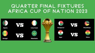 Quarter final fixtures Africa cup of nation 2023  Algeria vs Ivory Coast Today [upl. by Onateyac]