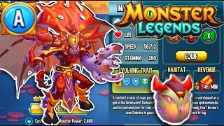 Monster Legends DIABOLUS HELLBRINGER level 150 review The Best Ancestral in the Game 😍 [upl. by Bonns]