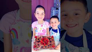 Children make a delicious tiramisu cake with strawberry shorts viral cake trending food viral [upl. by Garret718]