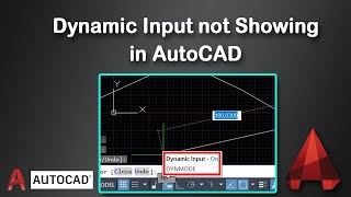 How to solve AutoCAD dynamic input not showing dimension in AutoCAD drawing [upl. by Dlawso]