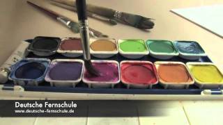 Experimente mit Wasserfarben  Deutsche Fernschule [upl. by Mailiw946]