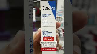 CeraVe Eye Repair Cream for reduce dark circles and under eye puffiness  skincare medlanzuae [upl. by Nike780]