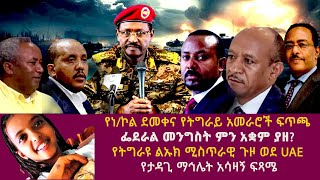 የነኮል ደመቀና የትግራይ አመራሮች ፍጥጫፌደራል መንግስት ምን አቋም ያዘየትግራዩ ልኡክ ሚስጥራዊ ጉዞ ወደ UAEየታዳጊ ማኅሌት አሳዛኝ ፍጻሜ [upl. by Bergeman742]