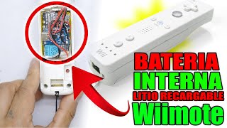 MOD DE CONTROL DE Wii RECARGABLE  bateria de litio [upl. by Doownil]