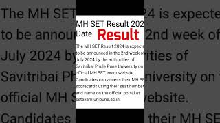 MH SET RESULT 2024  Maharashtra set cut off marks and score card setexamresult [upl. by Oliric]