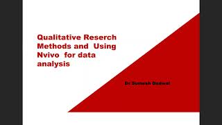 Qualitative Research using NVIVO for research amp Dissertation [upl. by Anaujnas]