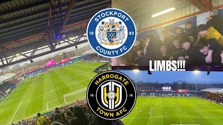 STALEMATE AT EDGELEY PARK  Stockport County vs Harrogate Town Match Day Vlog [upl. by Llebiram]