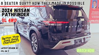 2024 Nissan Pathfinder SL 4WD SUV has 8 Seats Is this Better than 2024 Jeep Grand Cherokee  Space [upl. by Rust]