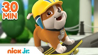 Rubble Skateboard Fun amp Extreme Sports 🛹 w PAW Patrol Pups  30 Minute Compilation  Rubble amp Crew [upl. by Sucramraj]