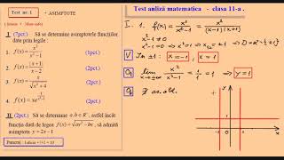 Test analiza matematica asimptote  clasa a XIa mateinfo [upl. by Ernaldus]