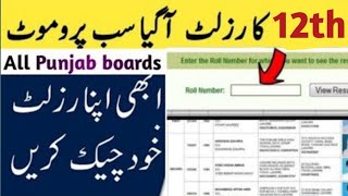 How to check 12th class Result 2024 all punjab board  12th class ka result kaise check kare [upl. by Nilyac]