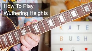 Wuthering Heights Kate Bush Guitar amp Bass Lesson [upl. by Huan]