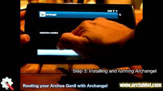 Oneclick root on Archos 101704332 and 28 Internet Tablet with Archangel application [upl. by Ruscio]