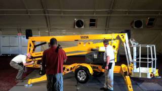 Product Review Haulotte 5533 TrailerMounted Aerial Lift [upl. by Ahsema]