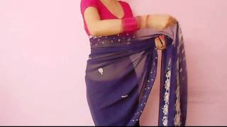 Saree VideoHow To Wear A SariSaree Wraping Video Tutorial For BeginnersSaree Drape [upl. by Santana]