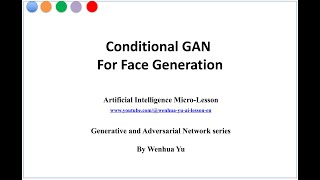 Conditional GAN for Face generation [upl. by Hodges819]