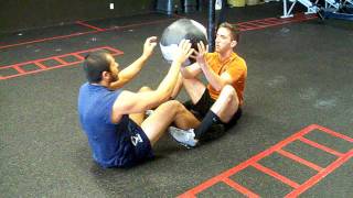 Team CrossFit  Partner med ball sit up [upl. by Cindy]