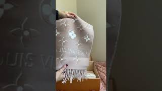 Unboxing of my Louis Vuitton Essential Shine Scarf [upl. by Avahc981]