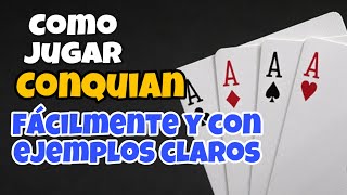 Como jugar conquián explicado detalladamente  como jugar baraja  Conquian como se juega [upl. by Annairba]