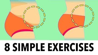 8 Simple Exercises To Reduce Hanging Belly [upl. by Elwaine]