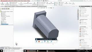 Prothèse de main  Vidéo2  Modélisation pièce pivot sous solidworks [upl. by Soelch]